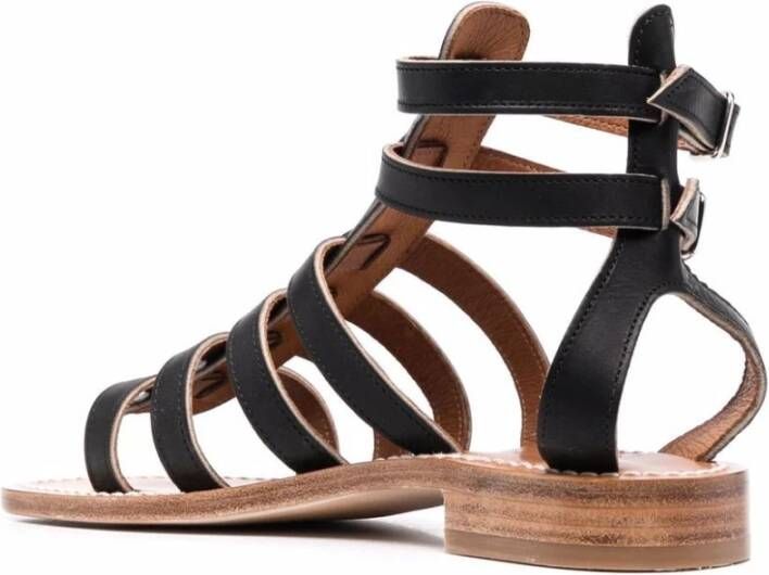 K.jacques Flat Sandals Zwart Dames