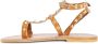 K.jacques Gouden Studs Leren Blokhak Sandalen - Thumbnail 2