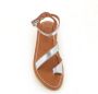 K.jacques Zilveren Leren Enkelband Sandalen - Thumbnail 2