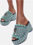 Kurt Geiger Blauwe Kristal Wig Sandalen Blue Dames - Thumbnail 4