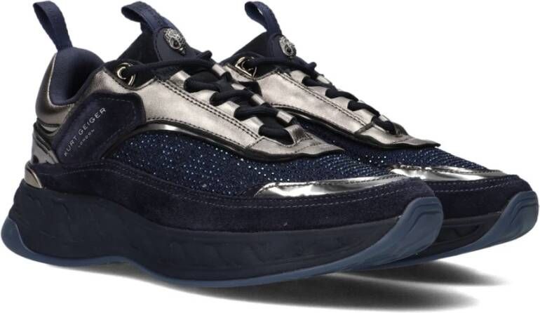 Kurt Geiger Blauwe Sneakers Kensington C met Strass Steentjes Blue Dames