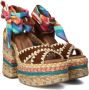 Kurt Geiger London Chelsea Scarf Platform Sandalen Dames Multi - Thumbnail 9