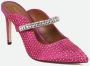 Kurt Geiger Kristal Fuchsia Instap Sandalen Pink Dames - Thumbnail 4