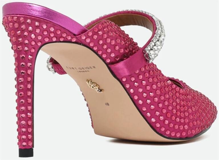 Kurt Geiger Kristal Fuchsia Instap Sandalen Pink Dames