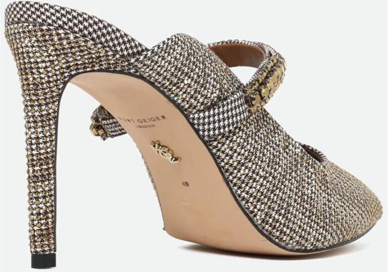 Kurt Geiger Kristalversierde Sandaal Sabot Yellow Dames