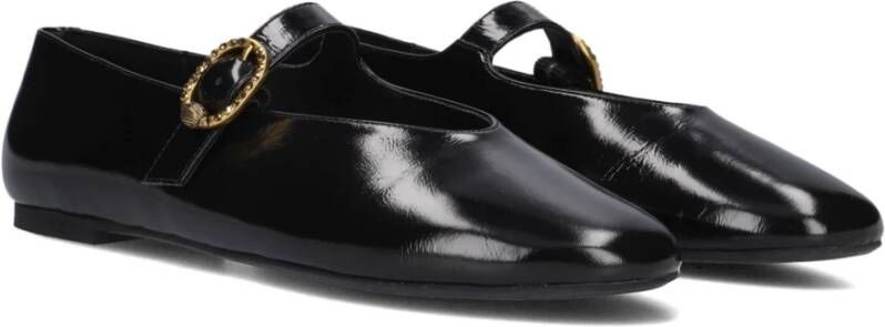 Kurt Geiger Mayfair Ballet Zwarte Leren Ballerinas Black Dames