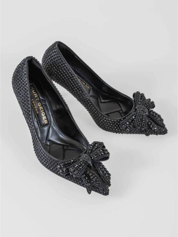 Kurt Geiger Moderne Onderscheiding met Belgravia Crystal Bow Black Dames