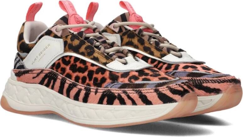 Kurt Geiger Oranje Suède Chunky Zool Sneakers Multicolor Dames