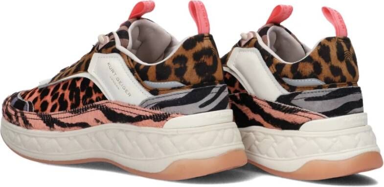 Kurt Geiger Oranje Suède Chunky Zool Sneakers Multicolor Dames