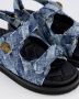 Kurt Geiger Orson sandaal van denim met quilt patroon - Thumbnail 6