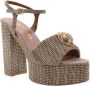 Kurt Geiger London Kensington Platform Sandalen Dames Beige - Thumbnail 17