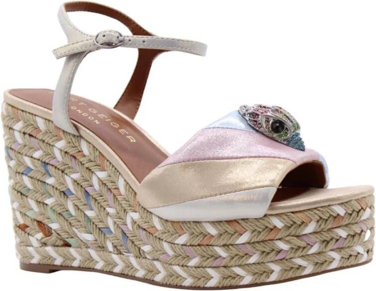 Kurt Geiger Stijlvolle Sleehak Sandalen voor Modebewuste Vrouwen Multicolor Dames
