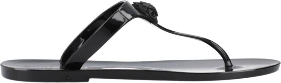 Kurt Geiger Stijlvolle T-Bar Flip Flops voor vrouwen Black Dames