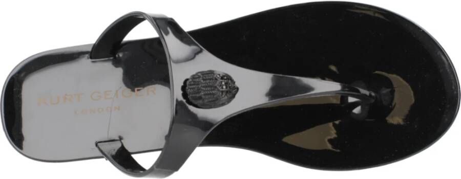 Kurt Geiger Stijlvolle T-Bar Flip Flops voor vrouwen Black Dames