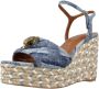 Kurt Geiger Dames Pumps Kensington Espadrille Denim Jeansblauw - Thumbnail 14