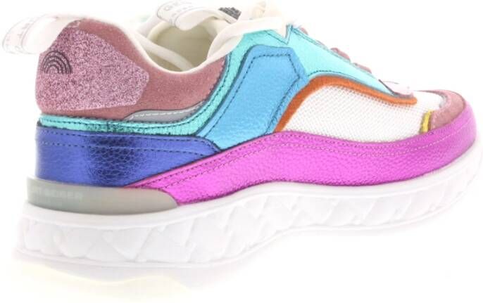 Kurt Geiger Witte Multi Leren Sneaker voor Dames Multicolor Dames