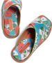 La DoubleJ Criss-Cross Sandalen Zwart Crazy Daisy Print Groen Dames - Thumbnail 2