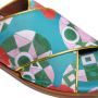 La DoubleJ Criss-Cross Sandalen Zwart Crazy Daisy Print Groen Dames - Thumbnail 4