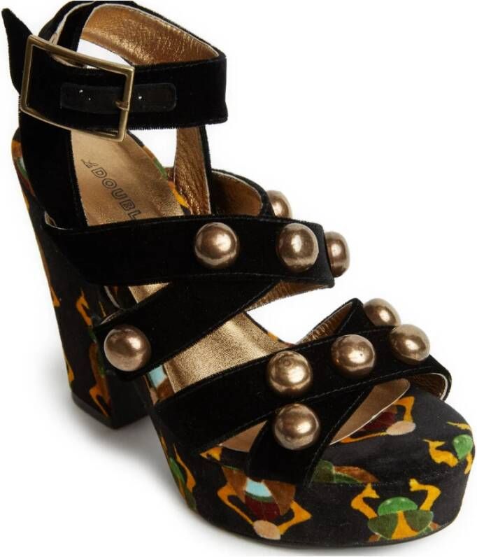 La DoubleJ Power-Printed Medalje Wedge Zwart Dames