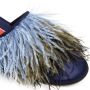 La DoubleJ Feather Slipper (With Feathers) Blauw Dames - Thumbnail 2
