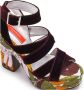 La DoubleJ Power-Printed Medal Wedge Sandalen Meerkleurig Dames - Thumbnail 3