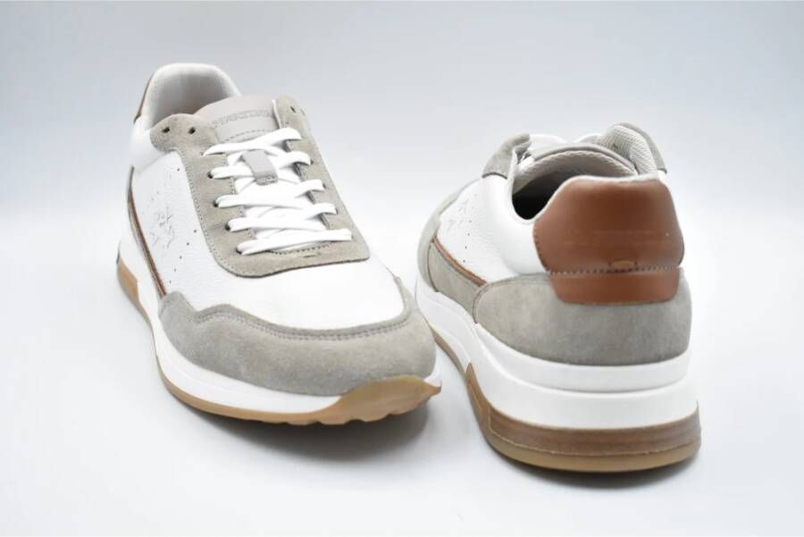 La Martina Beige Veterschoenen van Leer