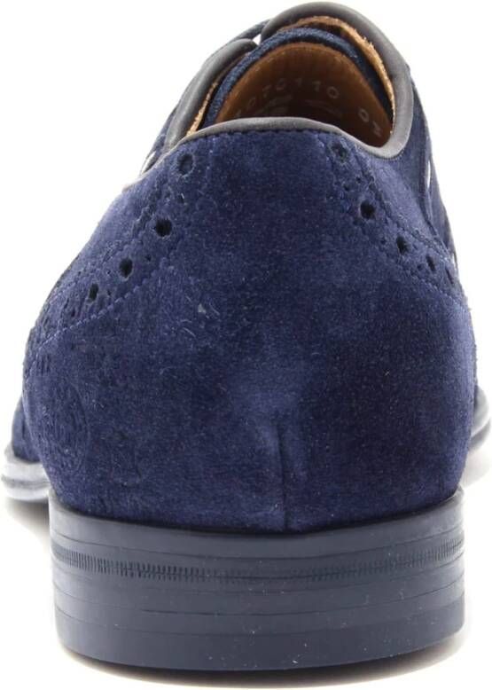 La Martina Navy Suede Veterschoenen