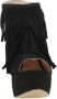 La strada Zwarte Franje Hoge Hak Sandalen Black Dames - Thumbnail 8