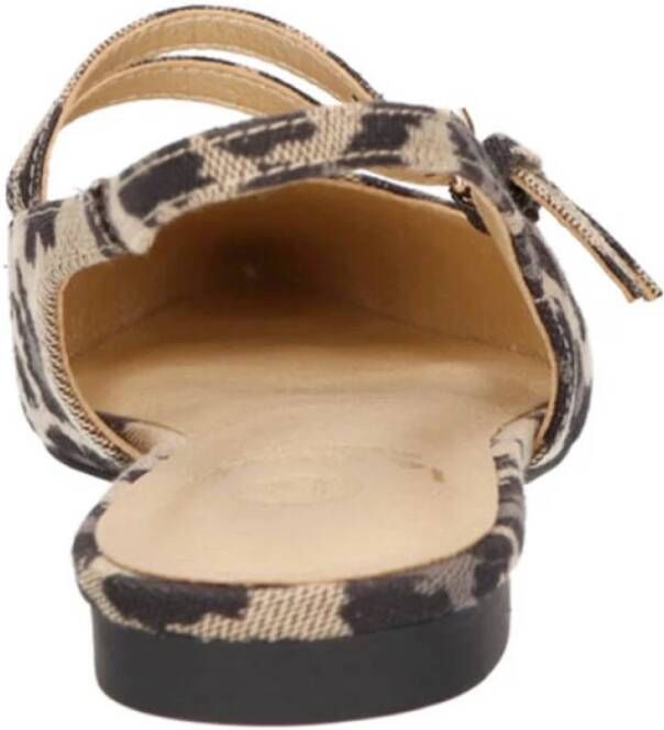la strada Platte Sandalen Stijlvol Model Brown Dames