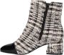La strada Tweed enkellaarsje in ecru zwart Multicolor Dames - Thumbnail 2