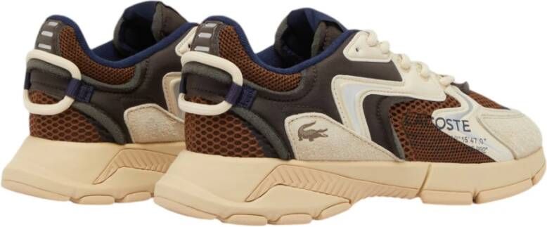 Lacoste Bruine Sneakers voor Mannen Multicolor Heren
