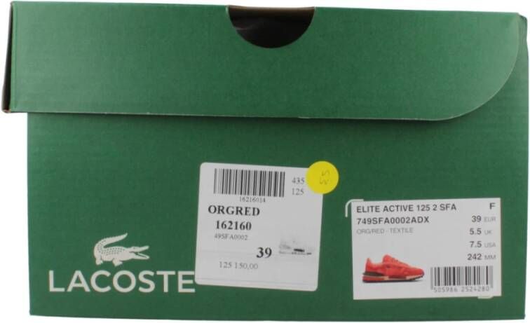 Lacoste Elite Active Sneakers Orange Dames