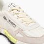 Lacoste Elite Active Textiel Off White & Lichtgroene Sneakers Beige - Thumbnail 7