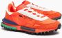 Lacoste Elite Active Textiel Oranje & DK Groene Sneakers Oranje Heren - Thumbnail 3