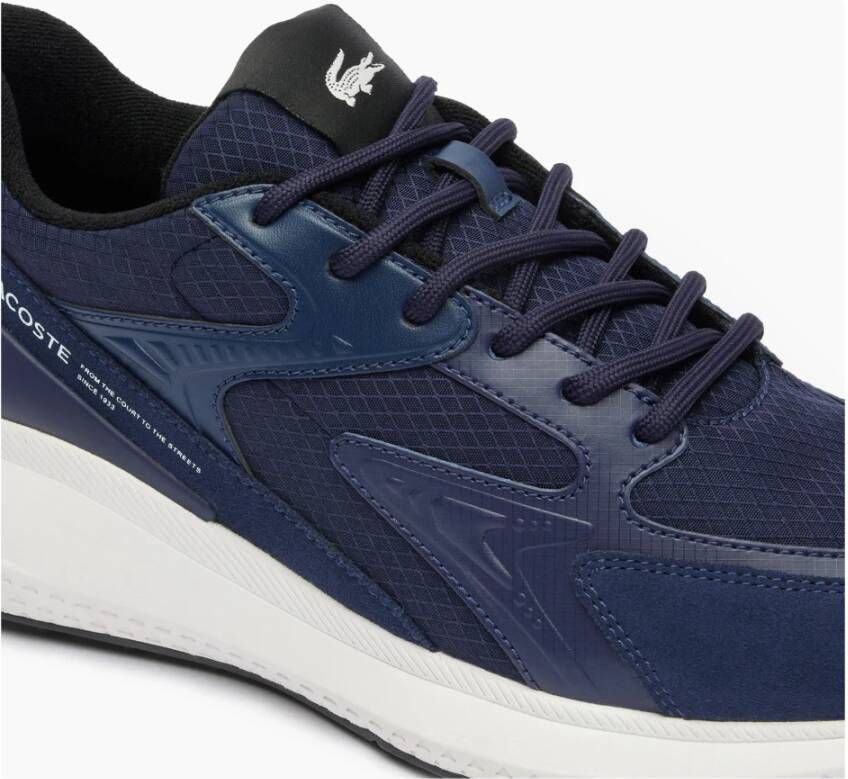Lacoste EVO Textiel Navy Wit Sneakers Blue Heren