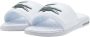 Lacoste Croco Dualiste Slide Slippers Voor Heren Rubberen Zool Logoprint Wit Groen - Thumbnail 15