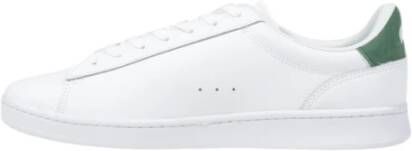 Lacoste Groene Rubberen Zool Sneakers White Heren