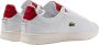Lacoste Heren Sneakers Carnaby Pro Wit Rood White Heren - Thumbnail 8