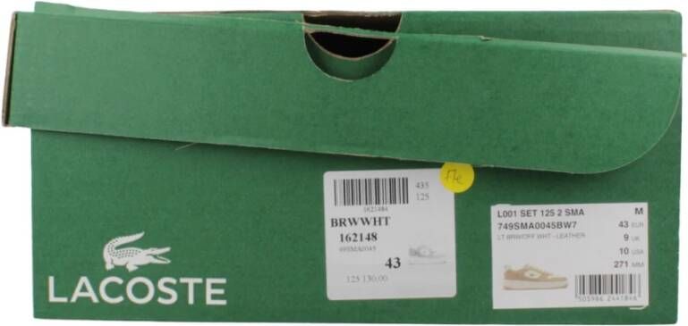 Lacoste Heren Sneakers Set in Klassieke Stijl Brown Heren