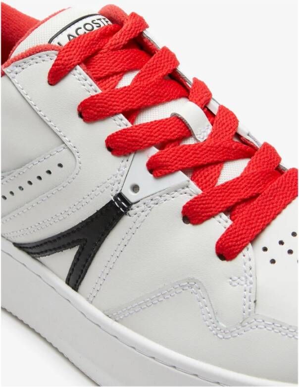 Lacoste Kleurrijke leren herensneakers White Heren