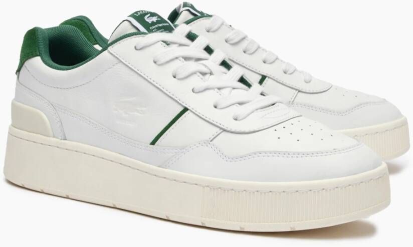Lacoste Premium leren wit groene sneakers Multicolor Heren
