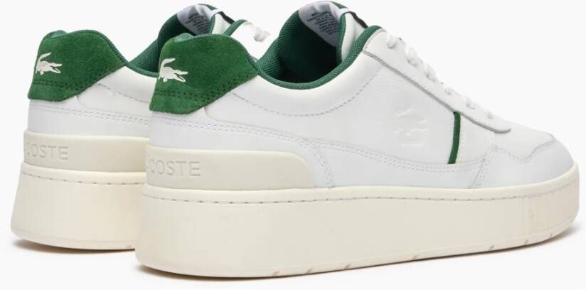 Lacoste Premium leren wit groene sneakers Multicolor Heren