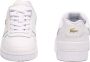 Lacoste Logo Sneaker Mat Leer Label Ingedrukt Vetersluiting White Dames - Thumbnail 6