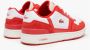 Lacoste sneaker T Clip rood wit - Thumbnail 10