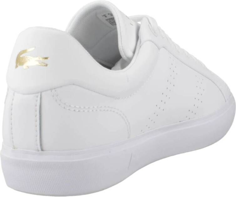 Lacoste Powercourt 2.0 Leren Damessneakers White Dames
