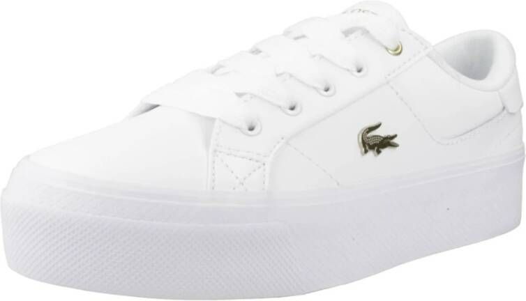 Lacoste Platform Logo Sneakers White Dames