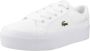 Lacoste Logo Sneaker Mat Leer Label Reliëf White Dames - Thumbnail 7
