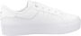 Lacoste Logo Sneakers Mat Leer Zijlabel In reliëf Brede Zool White Dames - Thumbnail 10