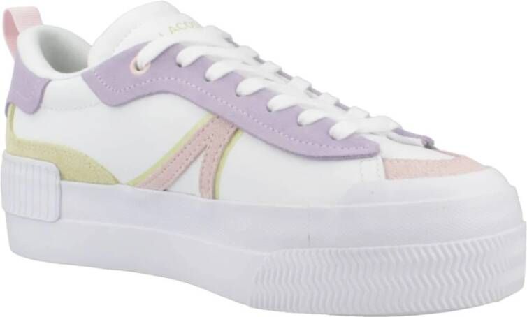 Lacoste Platform Leren Sneakers White Dames