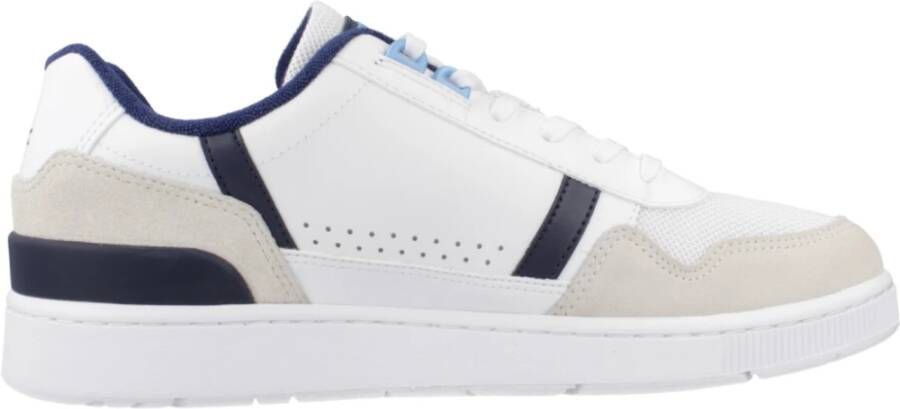 Lacoste Contrasterende Leren Sneakers White Heren